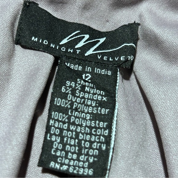 Midnight Velvet Mauve Lace Chiffon Cocktail Formal Night Out Evening Cape Dress - Picture 15 of 16